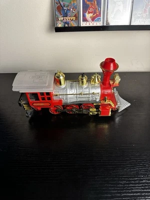 1986 BRIGHT SILVER RAIL EXPRESS WESTERN RR STEAM LOCOMOTIVE - Image 1 of 4