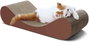 FLUFFYDREAM BONE CAT SCRATCHER CARDBOARD LOUNGE BED CAT BEDS - BONE - Picture 1 of 5
