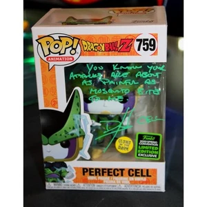 Funko Pop Perfect Cell 759 Brilla Exclusivo Sin Certificado de Autenticidad Firmado Dameon Clarke - Imagen 1 de 10
