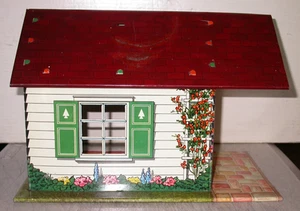 Vintage 60er Marx Blech Litho Puppenhaus Höhle Rec Schlafzimmer & Breezeway - Bild 1 von 7
