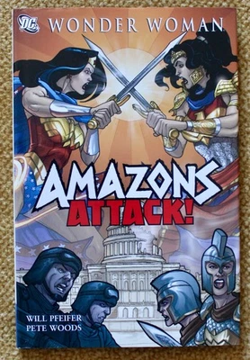 Wonder Woman Amazon Attack 2007! Will Pfeifer Pete Woods tapa dura Foto 1 de 2
