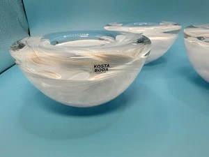 Kosta Boda (Set Of 3) Atoll Art Glass Tealight Candle Holders EUC - Picture 1 of 10