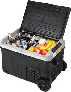 Car Refrigerator,35L Car Fridge Electric Cooler, Baskets&Wheels,Portable Freezer - Picture 1 of 12