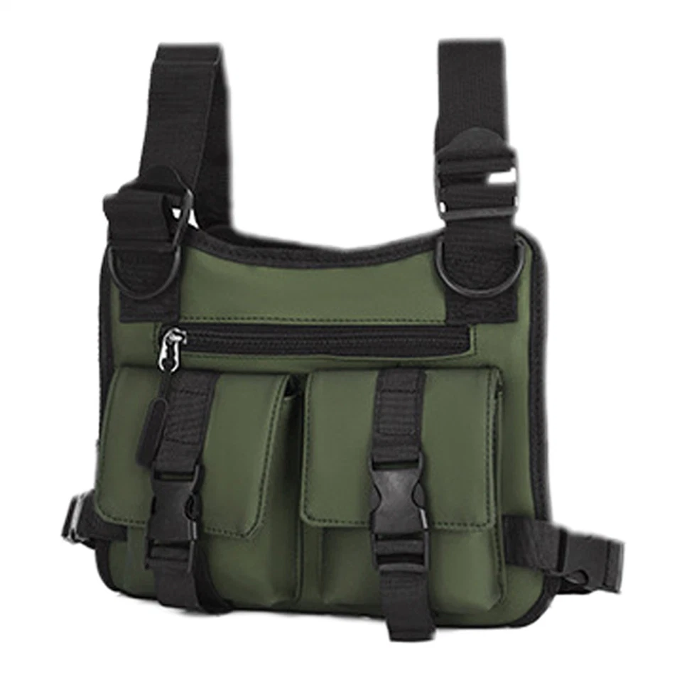 Paquete de pecho para correr, chaleco reflectante, repelente al agua, soporte para teléfono, bolsa de entrenamiento Foto 1 de 4