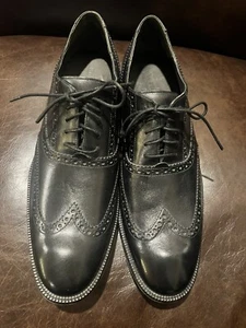 COLE HAAN Mens Wingtip Oxfords Shoes Size 13 M C12209 Black Worn Once - Picture 1 of 6