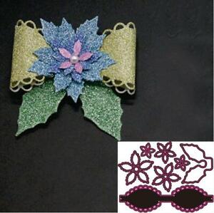 Bow Flowers Metal Cutting Dies Scrapbooking Card Craft Embossing Stencils Mould