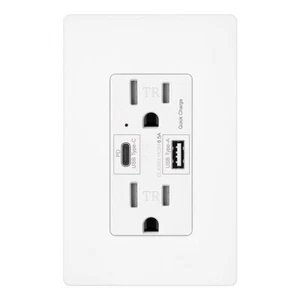 Toma USB C PD 65W GaN+ receptáculo de entrega de energía 6,5A,15 amperios, 125 voltios - Imagen 1 de 10