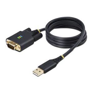 StarTech 3ft (1m) USB to Serial Adapter Cable, COM Retention, Screws/Nuts, USB-A - Picture 1 of 5