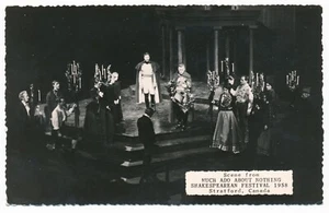 Elenco en el escenario Much Ado About Nothing Shakespearean Festival Stratford 1958 #2 - Imagen 1 de 2