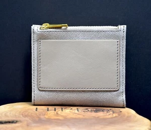 Fossil Womens Wallet Shelby Mini Clutch Leather Wallet Purse Champagne - Picture 1 of 4