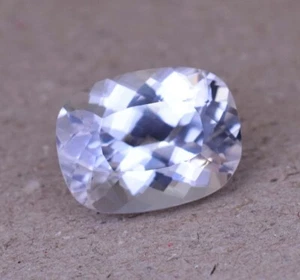 Certified 120 Ct Natural Ceylon White Sapphire Cushion Cut Loose Gemstone - Picture 1 of 6