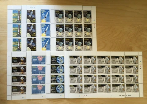 FULL SHEETS Grenadines 1989 1067-74 - Moon Landing Anniv. - Set of Sheets - MNH Cover