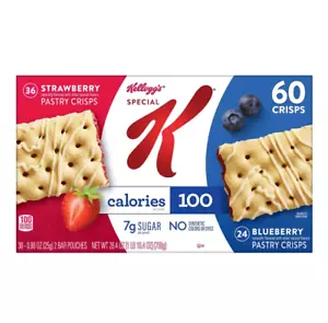 Special K Pastry Crisps, Variety Pack, 60 ct, Strawberry & Blueberry - Picture 1 of 7
