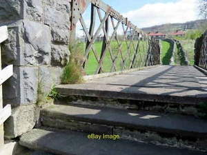 Photo 12x8 Langcliffe railway footbridge and a bench mark Settle The footb c2016 - Picture 1 of 1