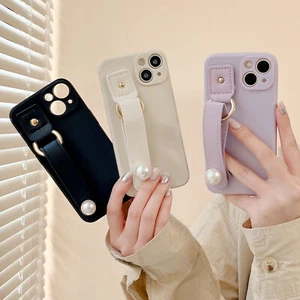 For iPhone 14 Pro Max 13 12 11 Phone Case Pearl Leather chain Shockproof Cover - Picture 1 of 14