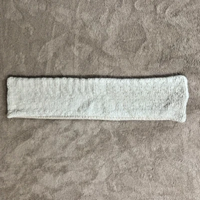 west elm oversized lumbar sham chunky knit white wool cotton zip - Image 1 of 4