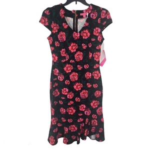 Betsey Johnson NWT Rose Dress Ruffle Size 6 Floral - Picture 1 of 13