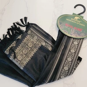 NEU Indigoody Memories Of India Royal Schal schwarz & creme weich und schön - Bild 1 von 7