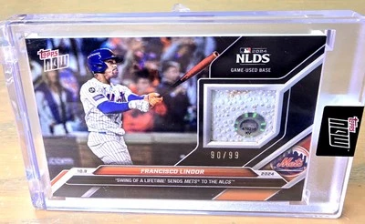 2024 Topps Now Francisco Lindor Game Used Base Relic 90/99 #816B NLDS 🔥 🔥  - Image 1 of 2