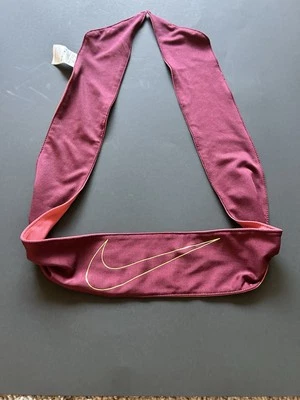 Bandana reversible Nike DRI-FIT Head Tie, talla única, granate/rosa, nueva con etiquetas Foto 1 de 4