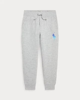 NEW $50 Polo Ralph Lauren Gray Heather Fleece Big Pony Joggers Sweatpants 5 YRS - Image 1 of 3