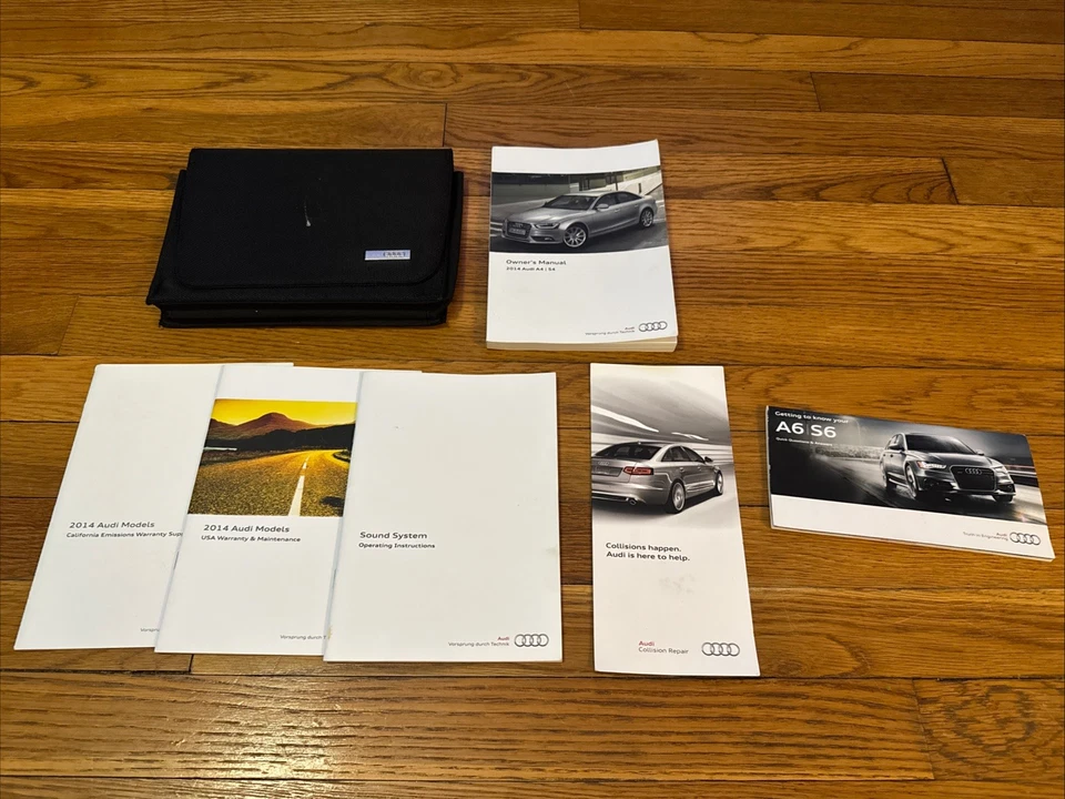 Audi A4 2014 sedán S4 manual del propietario con estuche OEM y navegación FS Foto 1 de 1