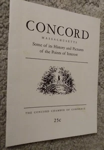 Vintage Concord Massachusetts History & Pictures Chamber Of Commerce Booklet! - Picture 1 of 2