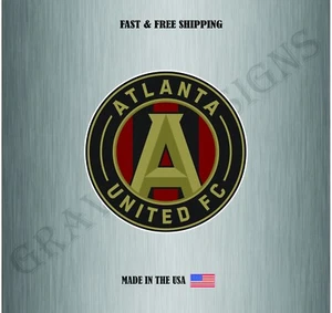 ATLANTA UNITED MLS SOCCER FOOTBALL 4M VINYL DECAL STICKER US MADE CAR BUMPER - Picture 1 of 2