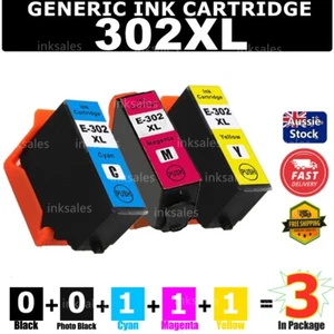 3x 302XL 302 XL Colour Generic Ink Cartridge For Epson XP-6000 XP-6100 - Picture 1 of 2