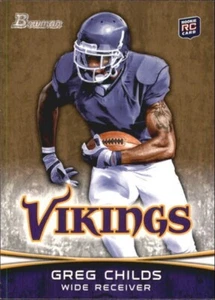 Bowman Gold Greg Childs RC #136 2012 Minnesota Vikings/Arkansas Razorbacks 🏈 - Imagen 1 de 1