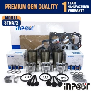 For Yanmar 3TNA72 3TNA72L 3TNA72E Engine Rebuild Kit John Deere 430 455 755 670 - Picture 1 of 5
