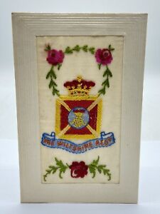 WW1 Embroidered British Army The Wiltshire Regiment Silk Postcard