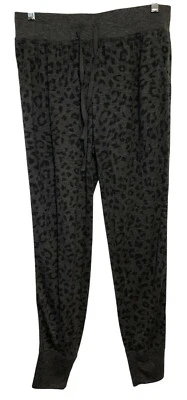Route 66 Women’s Size Small Gray/Black Animal Print Sweatpants Elastic Waist - Image 1 of 4