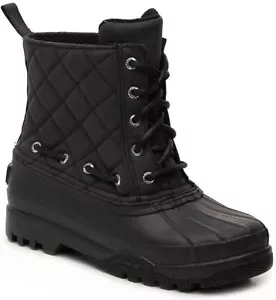 Sperry Women's Gosling Quilted Waterproof Duck Booties - Black - Picture 1 of 12