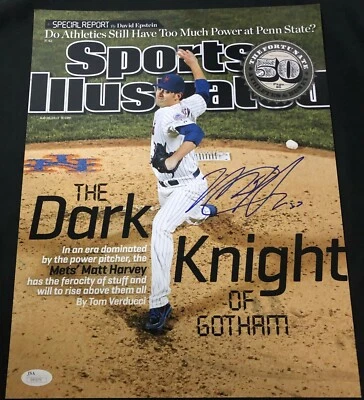 Foto firmada por Matt Harvey El Caballero Oscuro SI 11x14 autenticada por JSA Foto 1 de 4