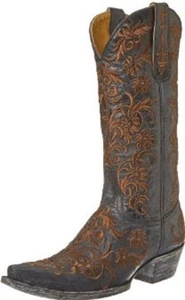 New in Box Old Gringo Boots L1266-11 Clarise 13" Vesuvio Black/Brown Boot - Picture 1 of 6