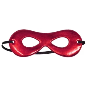 Child Shiny Red Superhero Mask ~ KIDS HALLOWEEN COSTUME BIRTHDAY PARTY EYE MASK - Picture 1 of 2