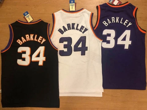 #34 Charles Barkley Phoenix Suns Hardwood Classics Stitched Men's Jersey Cover