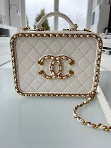 Chanel Vanity Case, weiß-gold, Full-Set, wie NEU! - Bild 1 von 10