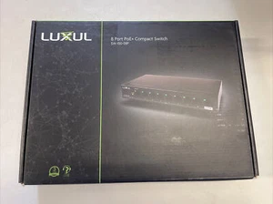 LUXUL SW-100-08P 8 PORT 92W PoE+ COMPACT SWITCH GIGABIT FANLESS SILENT NEW NIB - Picture 1 of 4