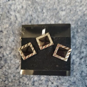 1Cm Cufflinks And Top Button Cufflink - Picture 1 of 2