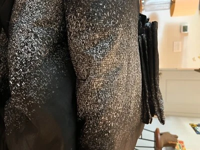 7-piece King sized Black Ombre silver glittery girly quilt set w/ 2 pillow shams - Image 1 of 4