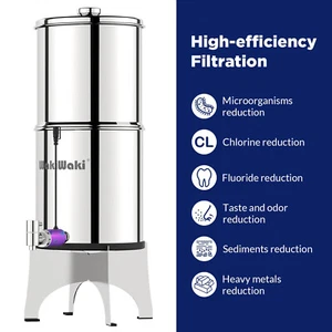 Stainless-Steel Gravity Filter Countertop Water Dispenser 0.1μm Ultra-Filtration - Picture 1 of 13