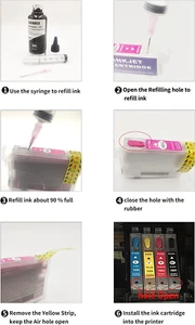 COCADEEX Empty 604XL Refillable Ink Cartridges Compatible with XP-2200... - Afbeelding 1 van 12