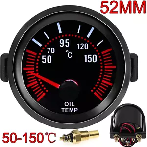 2" 52mm Univerasal Auto Car Oil Temperature Gauge 50-150℃ with Sensor - Picture 1 of 11