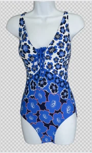 TRAJE DE BAÑO M&S SECRETO ADELGAZANTE ESTAMPADO FLORAL MEZCLA AZUL - Imagen 1 de 5