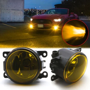 Par de luces antiniebla amarillas doradas para Ford Mustang Explorer Fusion con bombillas H11 lámpara - Imagen 1 de 12