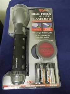 Brinkmann Rebel Dual Focus 4 LED FlashLight 809-1021-0 w Red & Blue Lenses 2012