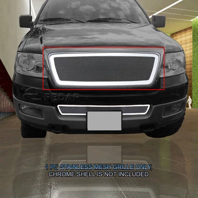 Fits 2004-2008 Ford F-150 Honeycomb Style Main Upper Stainless Mesh Grille Fedar - Изображение 1 из 4