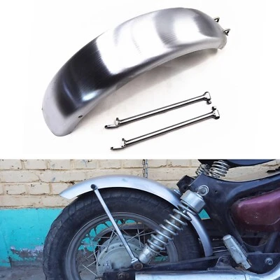 Silver Handemade Modified Steel Plate Rear Fender For Yamaha XV250 Virago Iron - Image 1 of 4